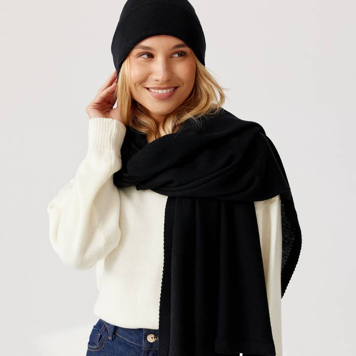 Ander - Wholesale Scarf – Women's - Scarf Penelope 100% merino wool 170x60cm- 4 colors!0