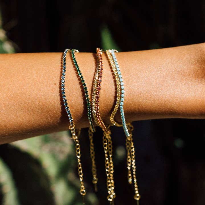 Chloe Tennis Bracelet Pink for wholesale on Faire2