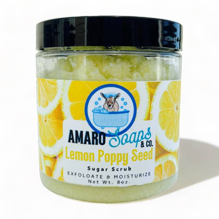 Lemon Sugar Scrub for wholesale by Amaro Soaps & Co.