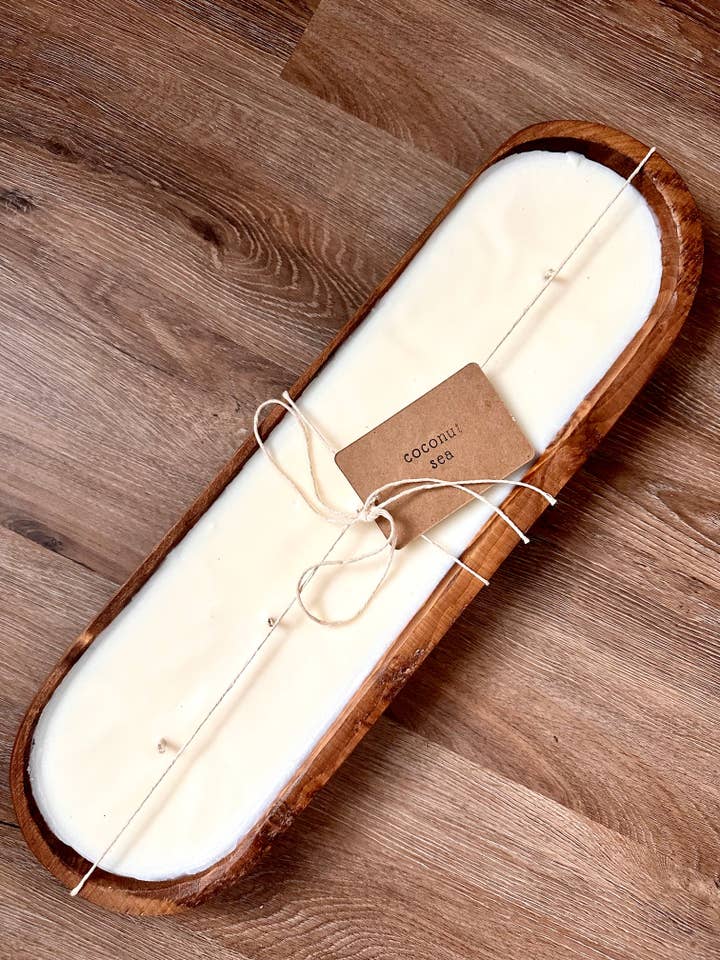 19" Coconut Sea Dough Bowl for wholesale by Homemade NJ Candles