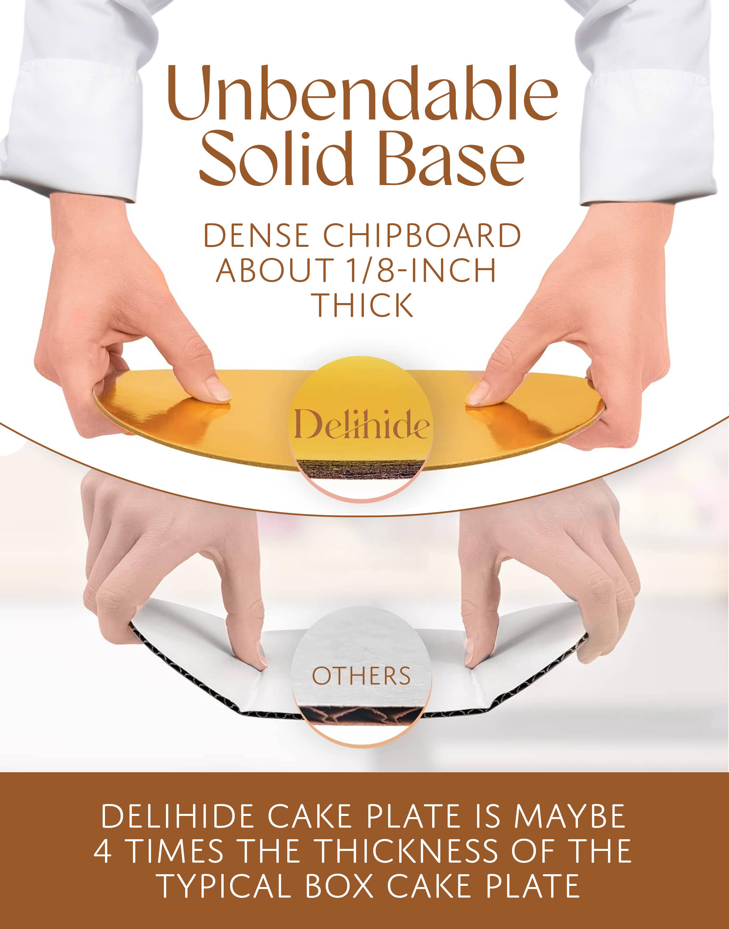 Leib Games - Wholesale Cake Stand - 4 Pcs Cake Boards, 10" Chipboard, Double-Sided Cake Circles2