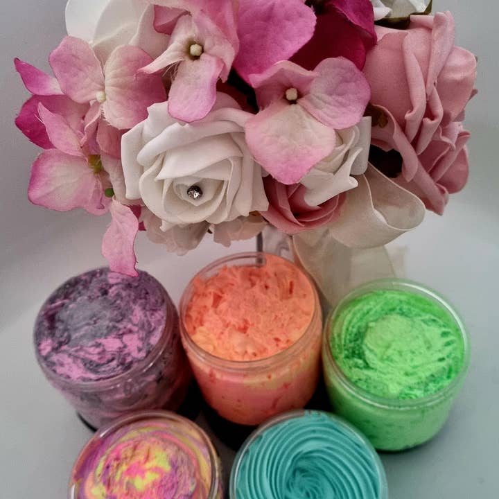 Large whipped soaps for wholesale by Lou's makes scents
