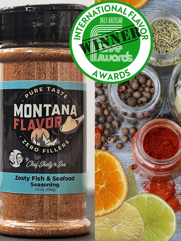 Zesty Fish & Seafood Seasoning for wholesale by Montana Flavor