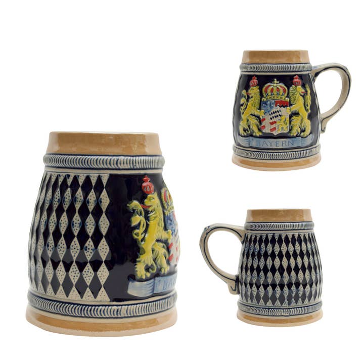 European Heritage Gifts - Wholesale Beer Glass/Mug - Bayern Coat of Arms Engraved German Beer Stein