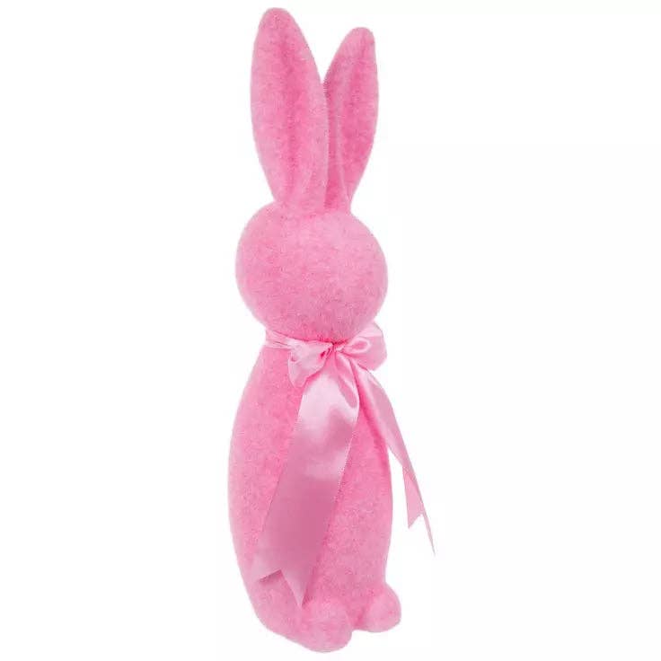 Dunn Deals - Wholesale Decorative Tabletop Object - 19" HOT PINK FLOCKED BUNNY0