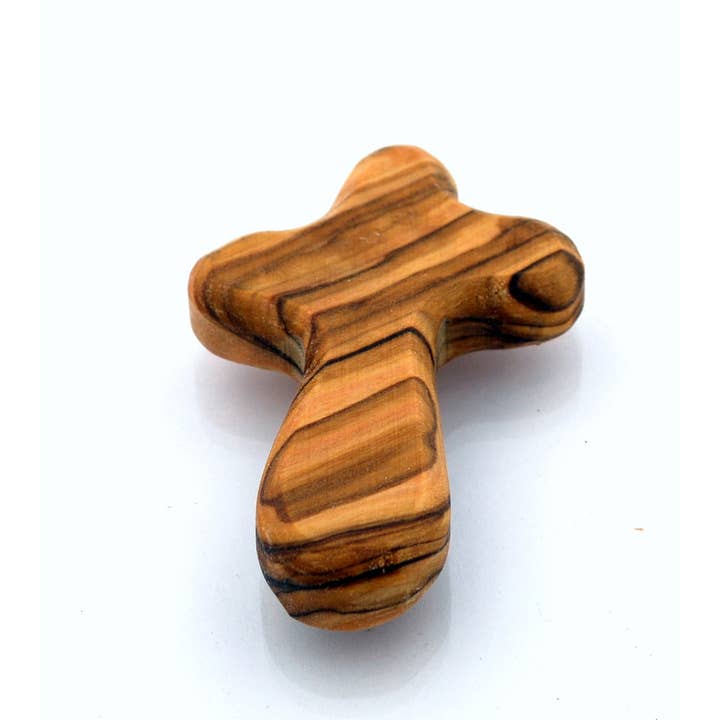 Village Gift Importers - Wholesale Wall Cross - Genuine Olive Wood Comfort Cross (2-1/2")