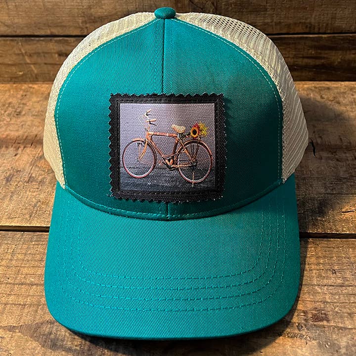 Bamboo Bike Keep On Truckin' Organic Cotton Trucker Hat for wholesale by Dharma Love