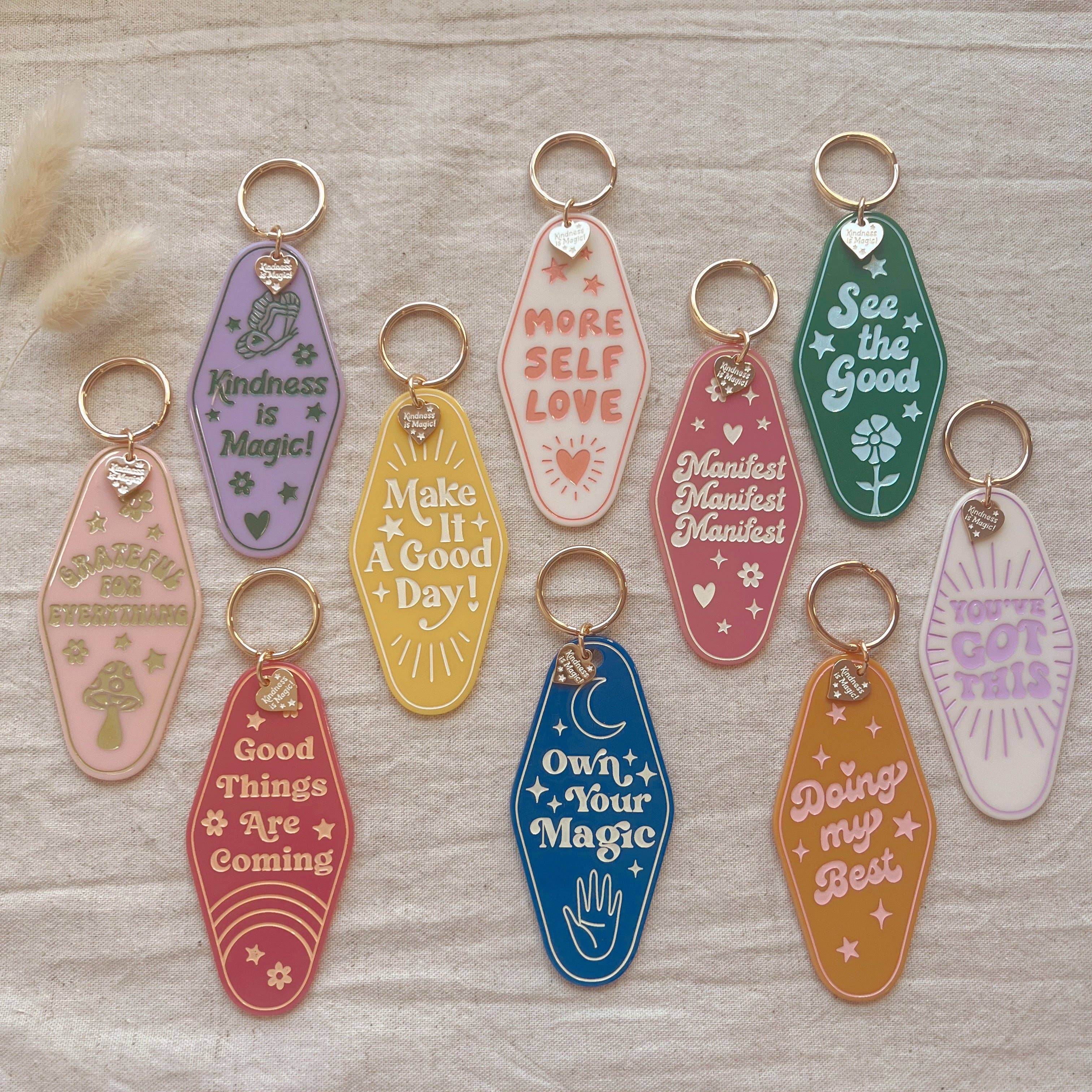 Kindness is Magic - Wholesale Keychain - Women's - Inspirational Motel Keychains - All Quotes2