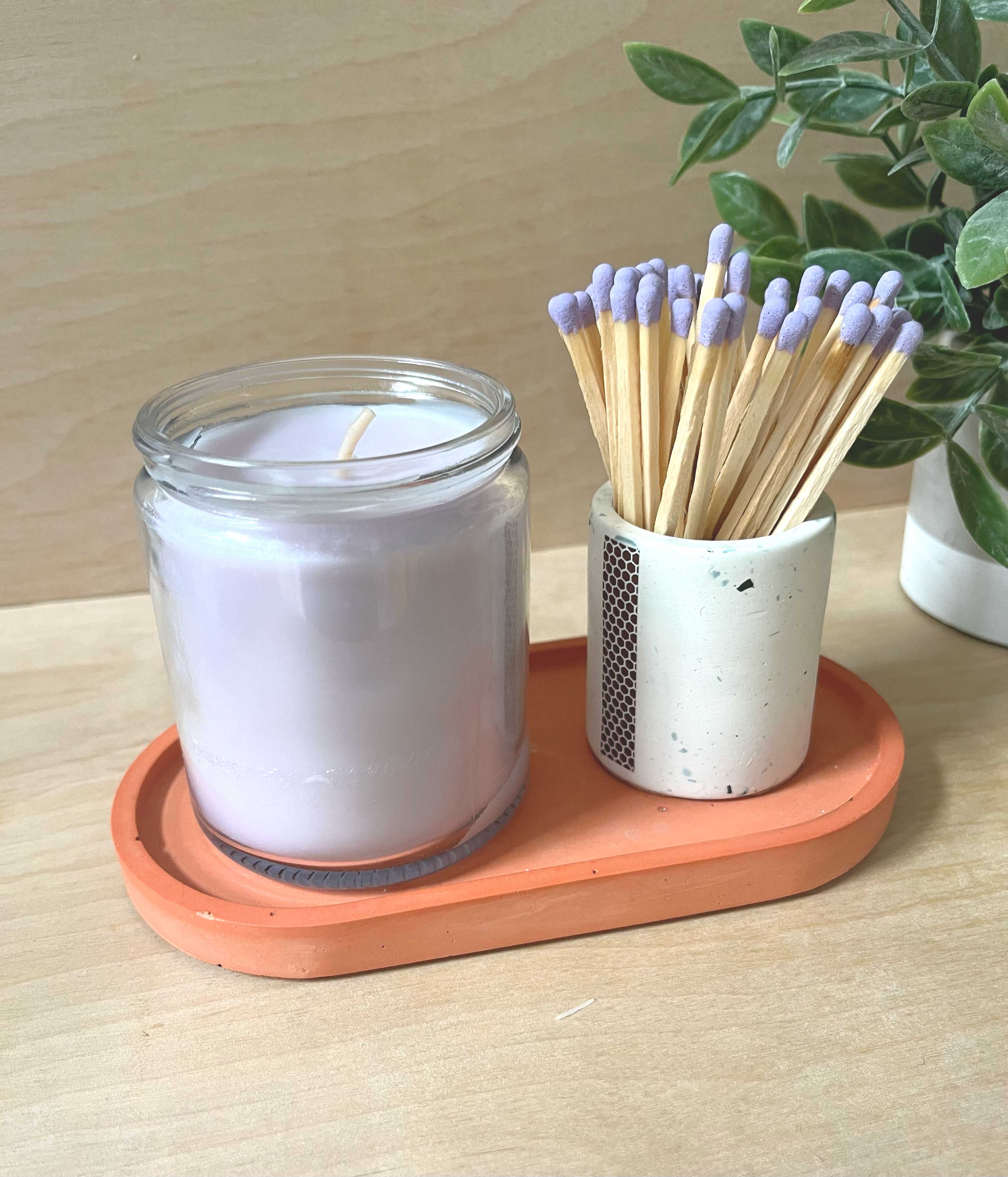 Left Corner Goods - Wholesale Decorative Tray - Gypsum Cement Oval Tray | candle tray | trinket tray modern3