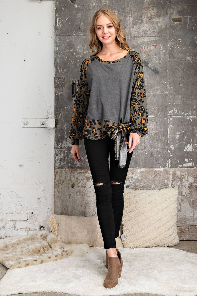 FSL Apparel – wholesale Blus - Dam – ST6610 - Raglantopp i fransk frotté7