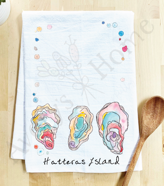 Avery's Home - Vente Torchons - Torchon Personnalisable Souvenir Océan Coquilles d'Huître13