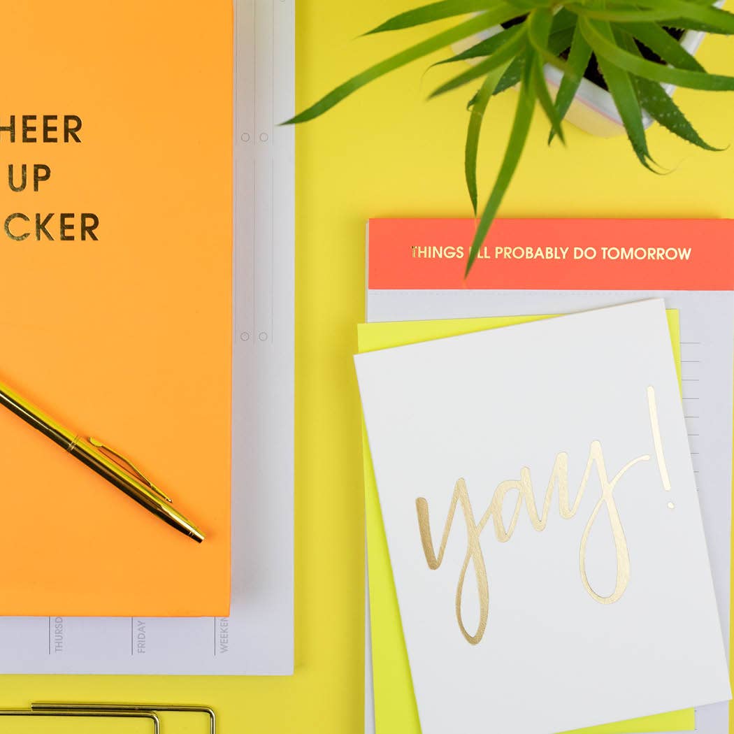 Chez Gagné - Wholesale Notepad - Things I'll Probably Do Tomorrow - Lined Notepad - Neon Orange - 65 perforated pages - 5x8 4