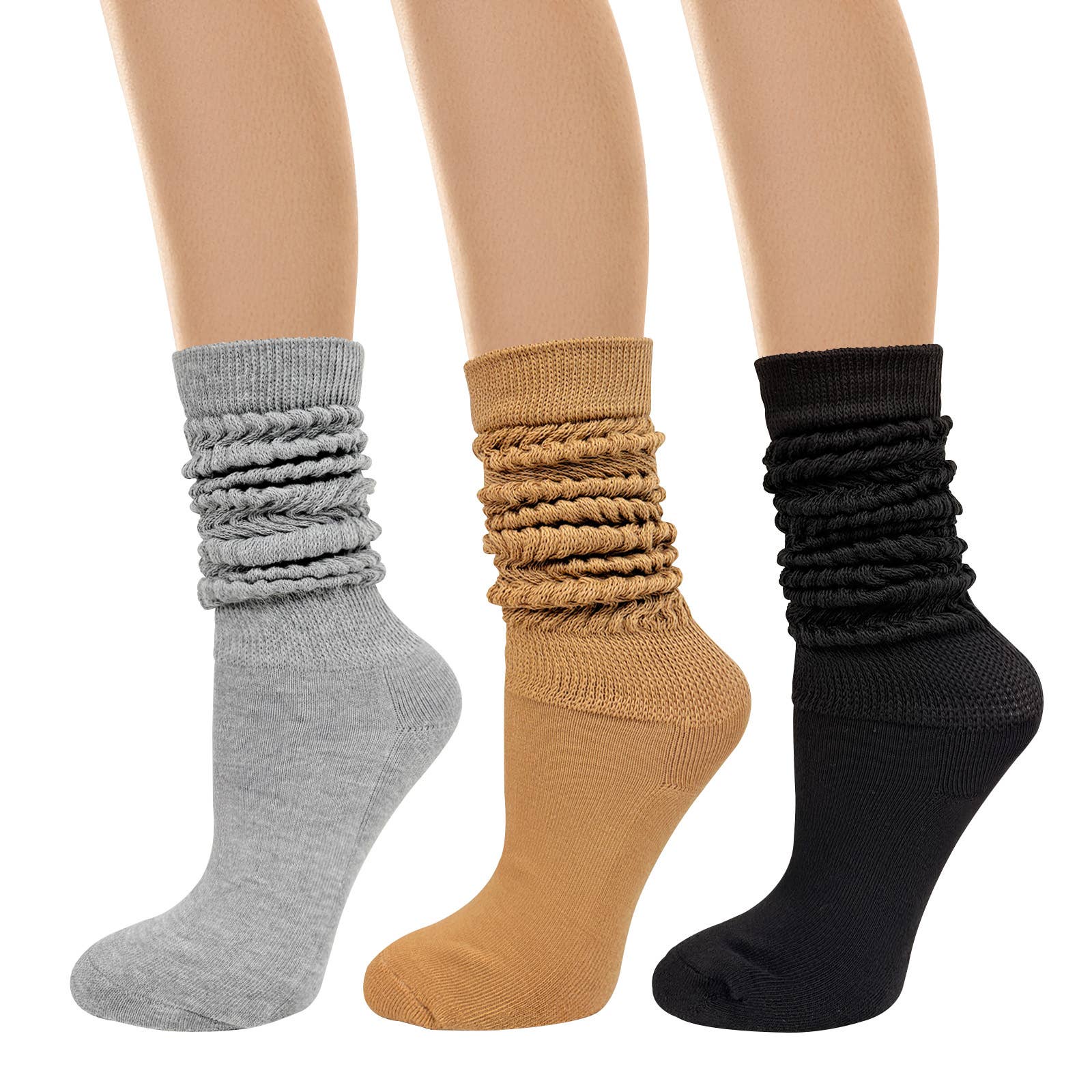 Wrapables.com - Wholesale Socks - Women's - Wrapables Slouchy Scrunch Socks for Women (3 Pair)6