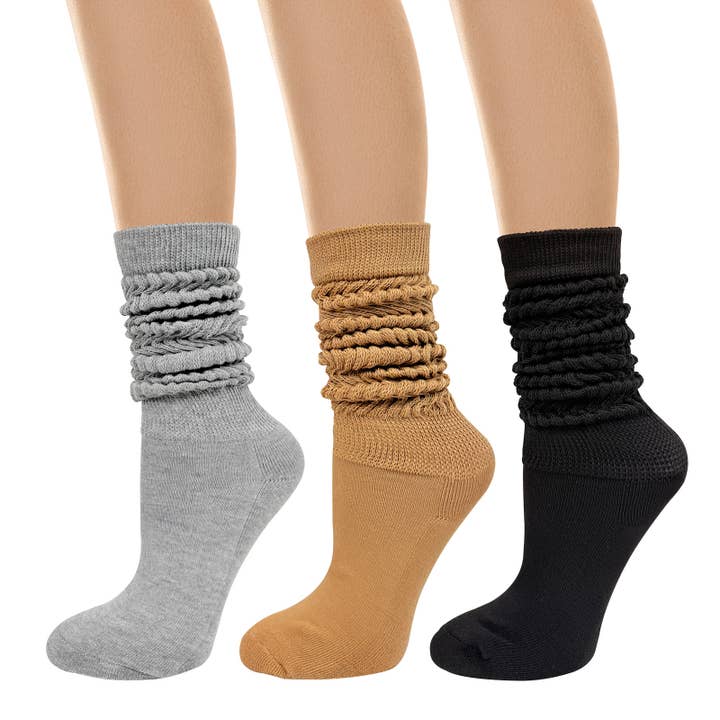 Wrapables.com - Wholesale Socks - Women's - Wrapables Slouchy Scrunch Socks for Women (3 Pair)6