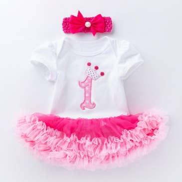 PatPat - Wholesale Dress – Baby - (Non PatPat Tags) Baby Girls Tutu Dress Bows Print Pink 3