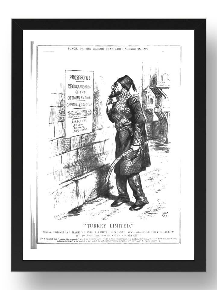 AbdulHamid, vintage historic poster in 17x13"(A3) Frame for wholesale by PERIOD PRINTS