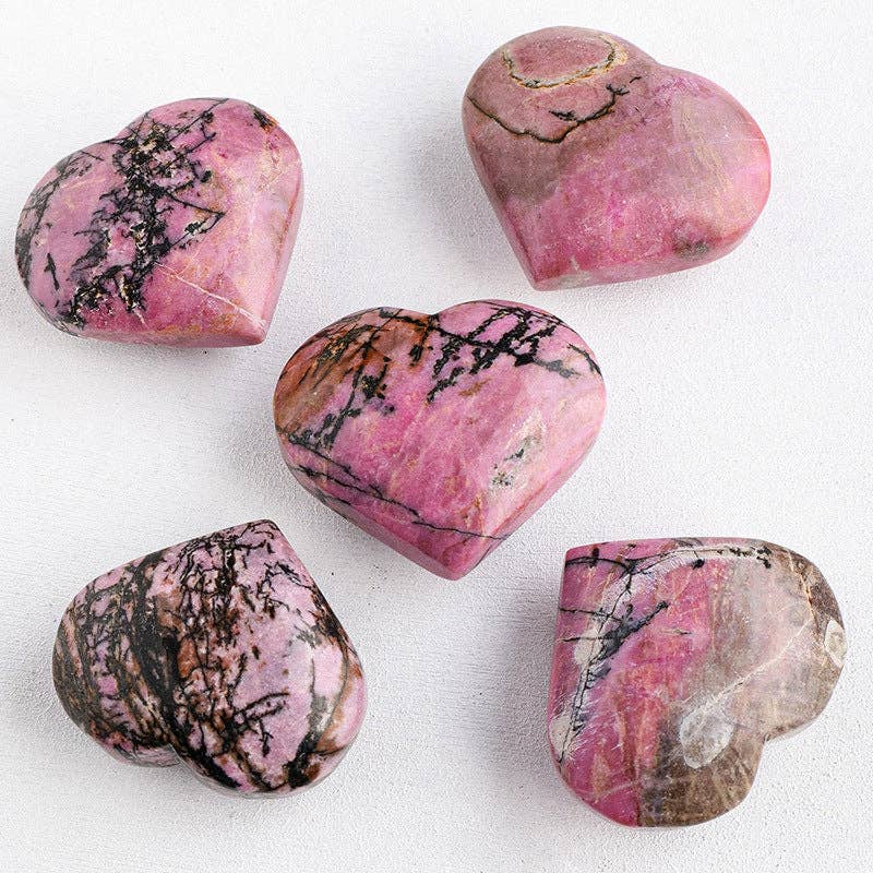 Moon Rituals - Wholesale Spiritual stone/crystal - Rhodonite Heart - Love and Compassion, Christmas Crystal Gift1