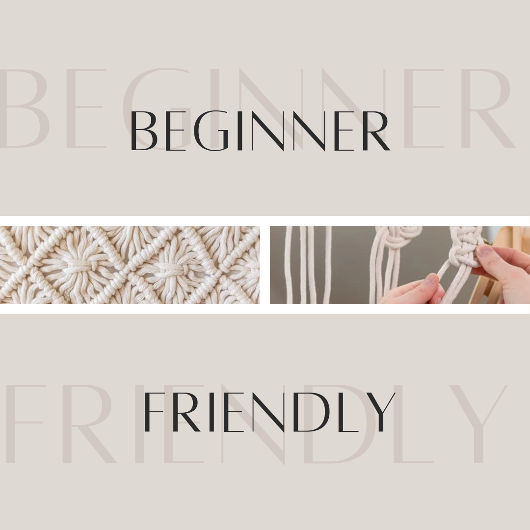 Cord + Quartz - Wholesale DIY craft kit - Macrame wall hanging DIY craft kit. "lacy" Beginner friendly9