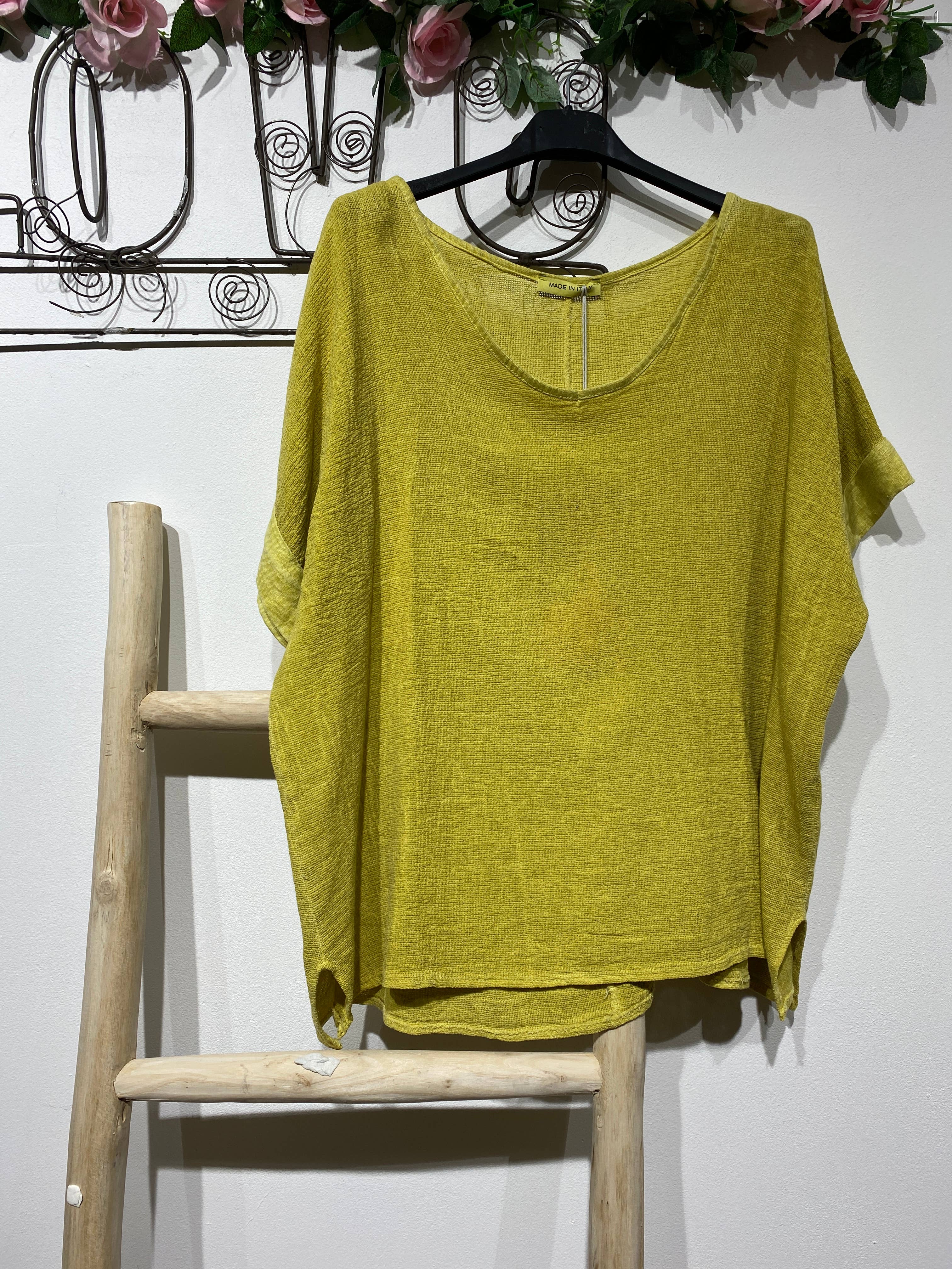 LINEN & COTTON HOUSE – Blusa - Mulher por atacado – Camisa de algodão e linho tamanho único26