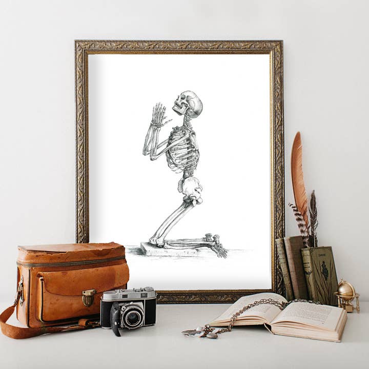 Human Skeleton Art | Anatomy Wall Art | Anatomy Illustration | Anatomical Decor | Anatomy Art Print for wholesale by Kaleigh Day Art