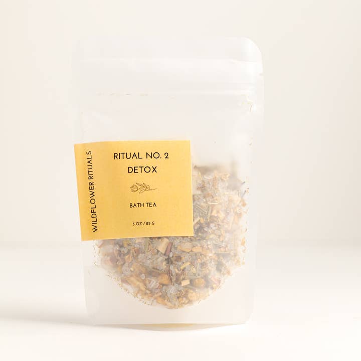 Wildflower Rituals - Wholesale Bath Soak/Milk - Ritual No. 2 Detox Botanical Bath Tea - Lemongrass Ginger1