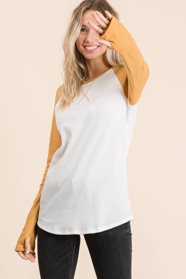 lovely melody - Wholesale T-Shirt - Women's - LMT1232-Thermo Baseball T Shirt13