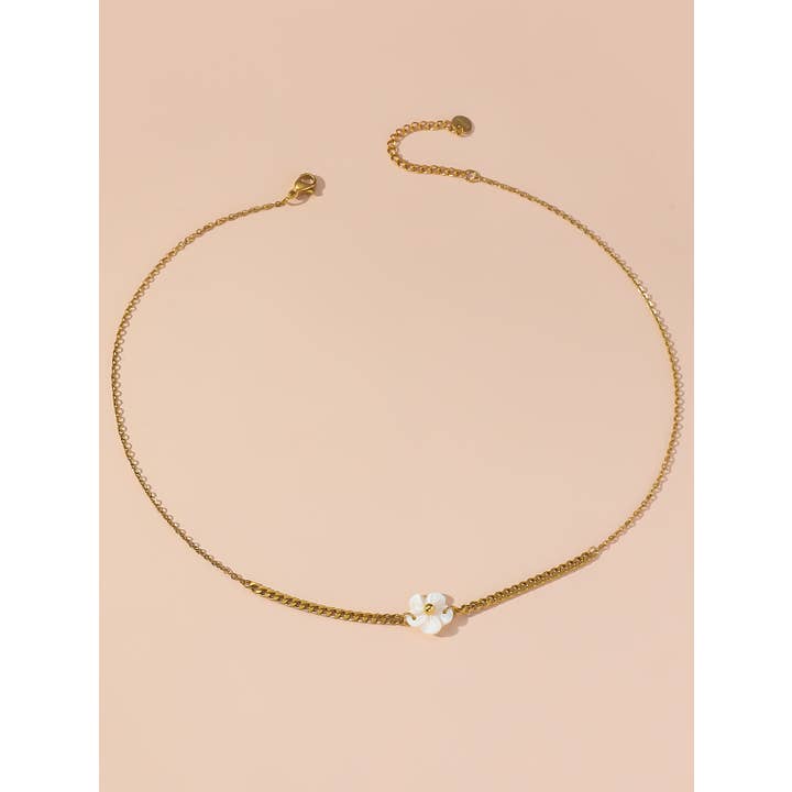 Blossom bijoux – Großhandel Gliederhalskette – 24CCA124 Halskette aus Edelstahl2