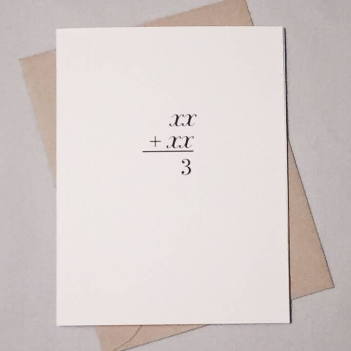 XX + XX nytt Baby matematikkort för wholesale av theBird+theBeard