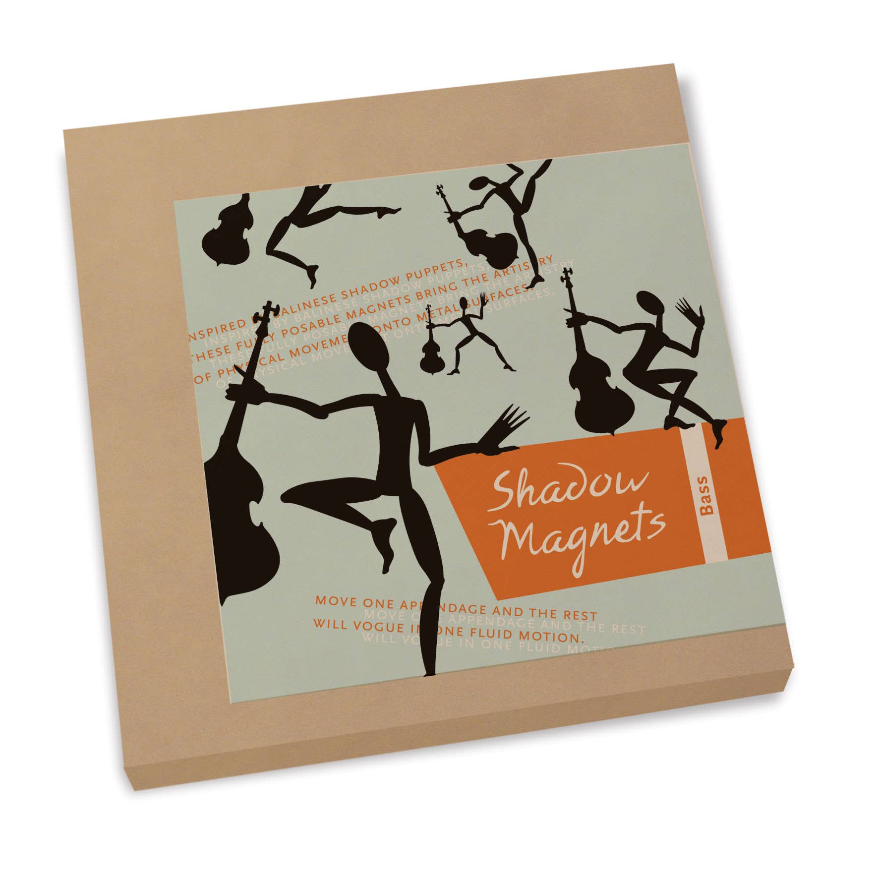 Elements2 Design - Wholesale Magnet - Shadow Magnet Bass – 12" Posable Black Silhouette Puppet2