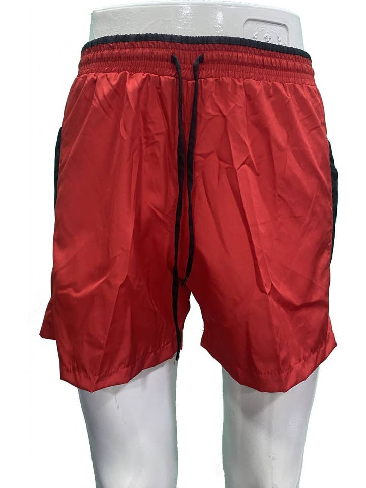 Argisa Effen Dubbele Zak Shorts Rood voor wholesale door Argisa