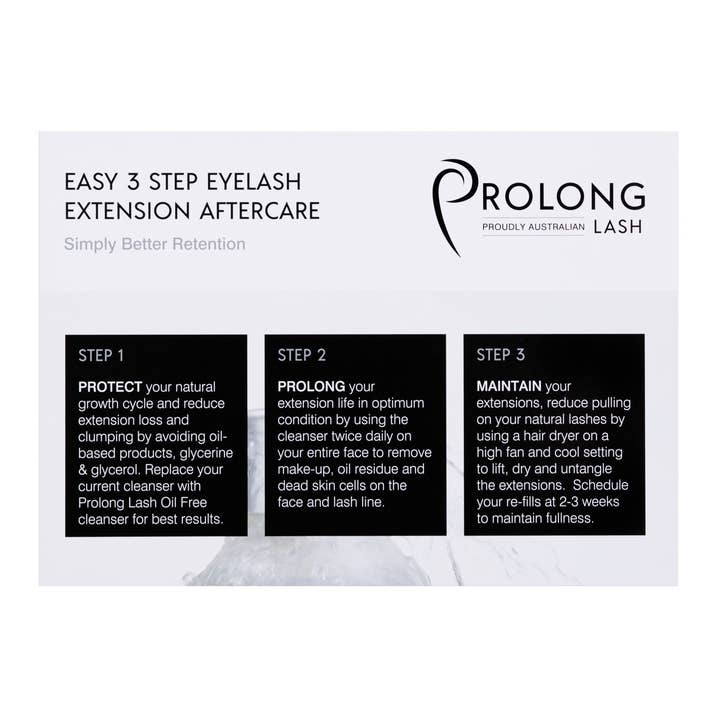Prolong Lash - Wholesale Eyelash/brow serum - BUY BULK & SAVE - CLIENT AFTERCARE CARDS - CLEANSER CONCENTRATE1
