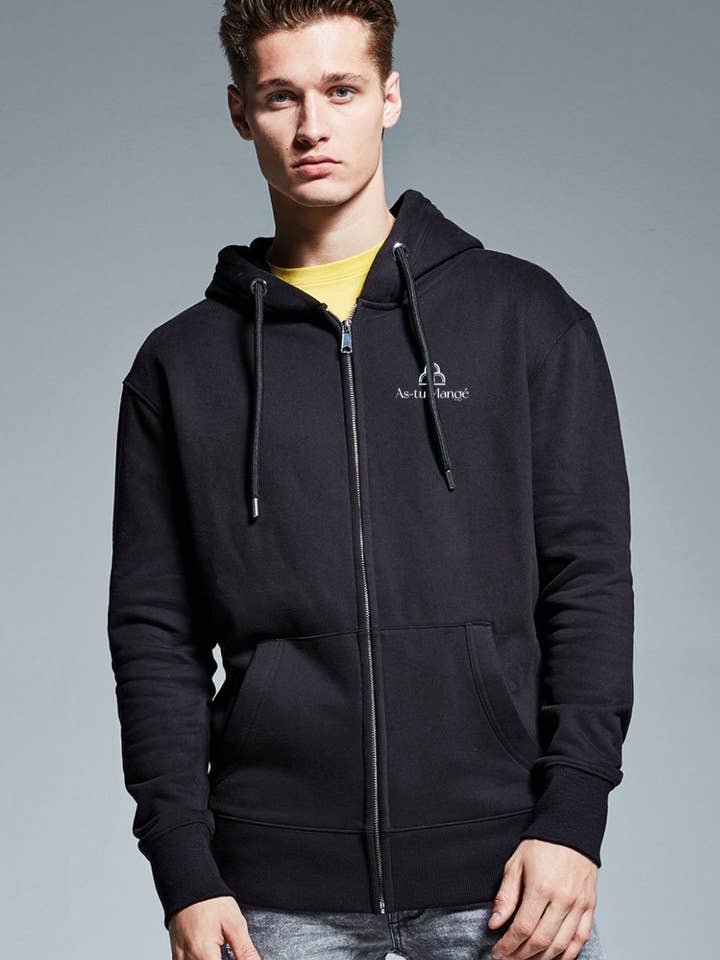 As-tu Mangé Organic Zipped Hoodie for wholesale by As-tu Mangé