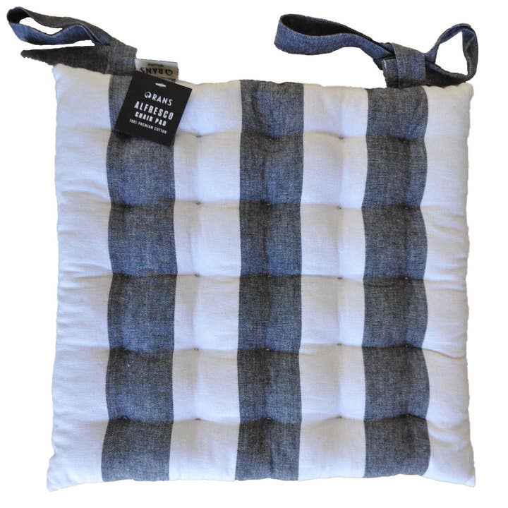 Stripy Alfresco Chair Pads Premium Cotton for wholesale by Rans