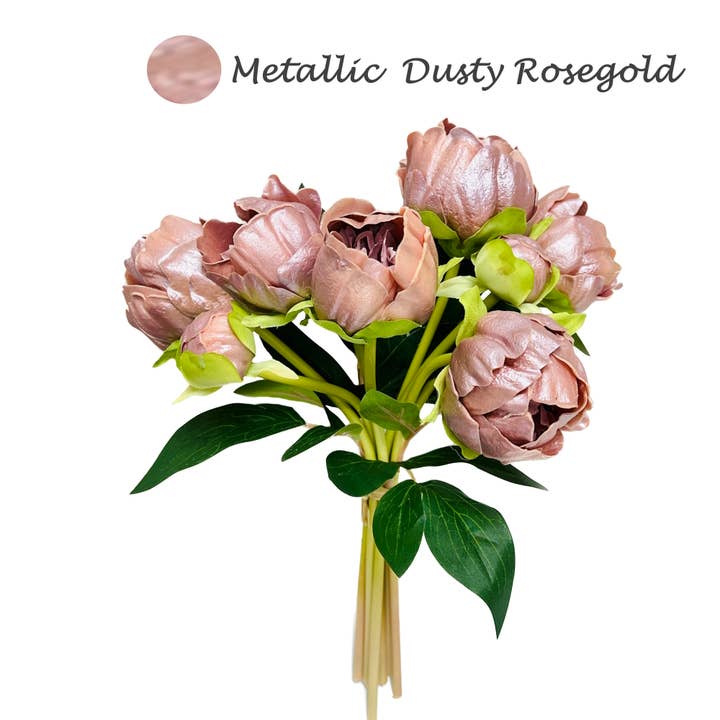 Angel Isabella - Wholesale Artificial Flowers - Case Packed Value-10 Bundles Real Touch Faux Peony bundle16