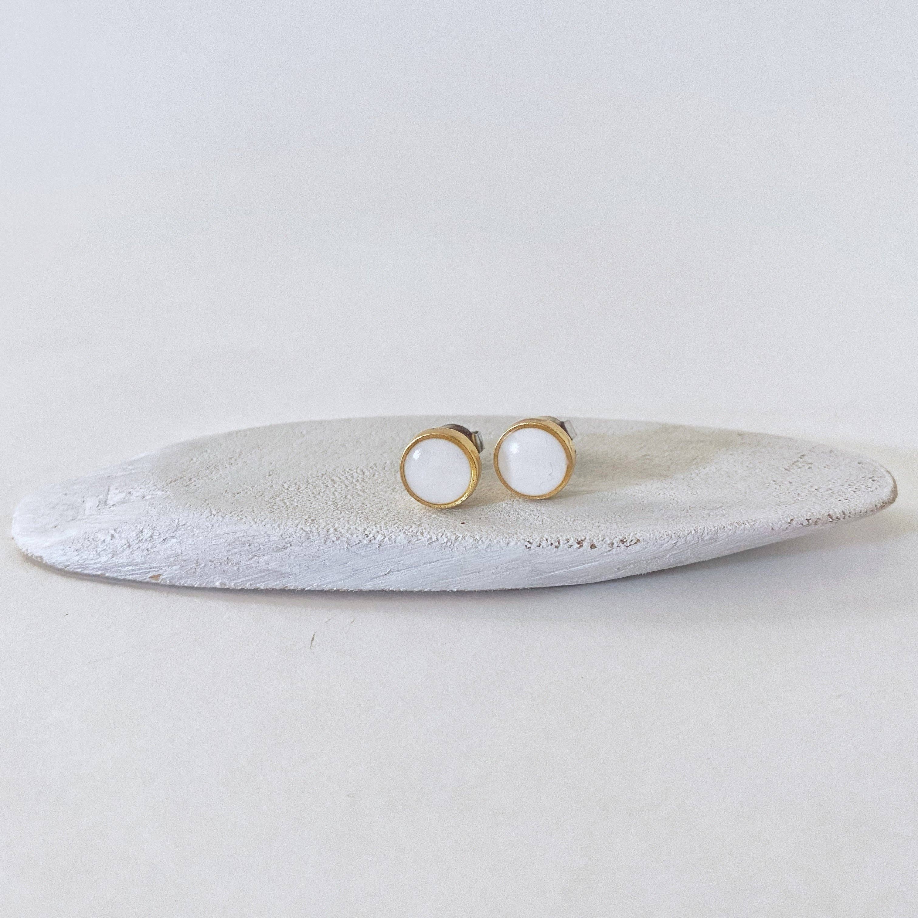 Jenica Jewelry - Wholesale Stud/Post Earrings - Small White Stud Earrings - Multiple Options1