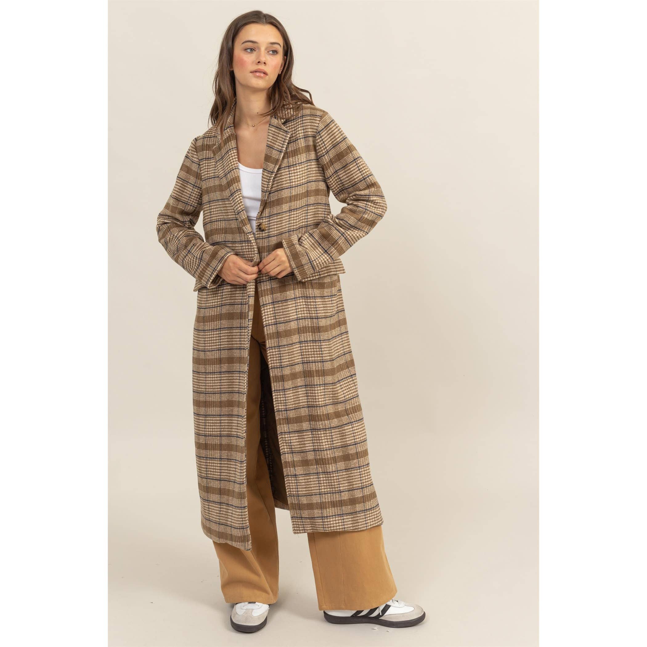 HYFVE - Wholesale Coat - Women's - Plaid Long Coat11