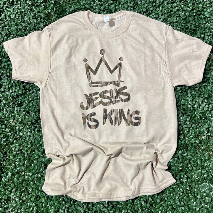 Jesus Is King on Sand Tee for wholesale by RMN Wholesale