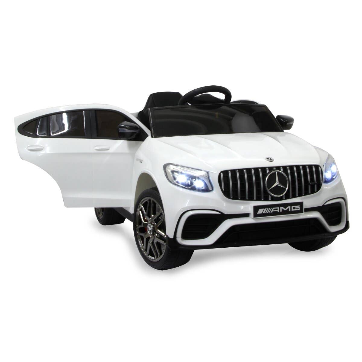 mhw24 - Vendita all'ingrosso Macchinetta/camioncino giocattolo - Bambini  - Macchinina elettrica Mercedes-AMG GLC 63 S Coupé bianca 12V6
