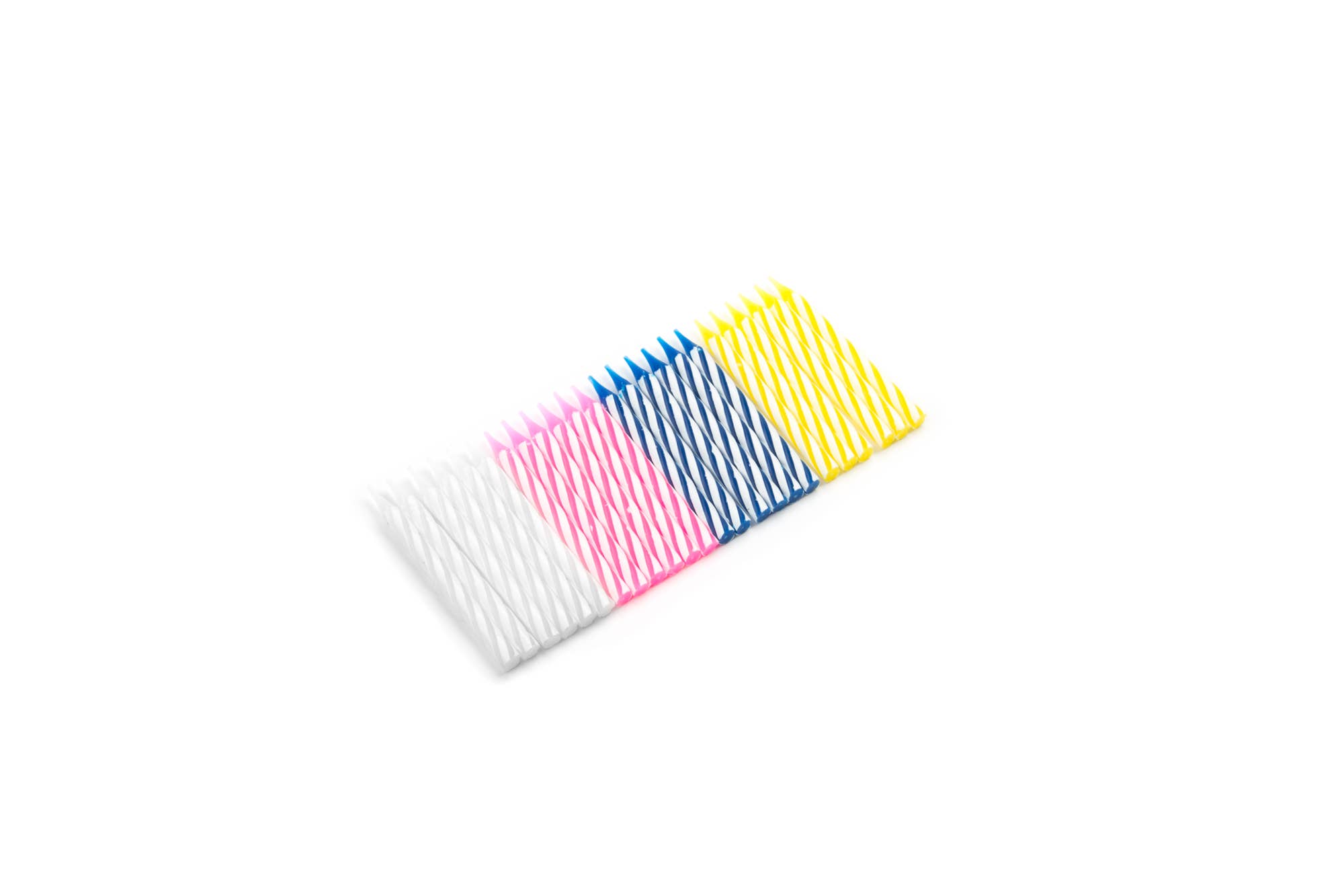 Fox Run Brands - Wholesale Cake Candle - Fox Run Striped Birthday Candles, Pack of 24, 0.25" x 2.25"2