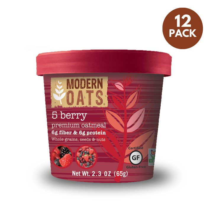 Modern Oats 5 Berry Oatmeal, 2.3 Ounce (Pack of 12) for wholesale by Innovative Beverage Concepts