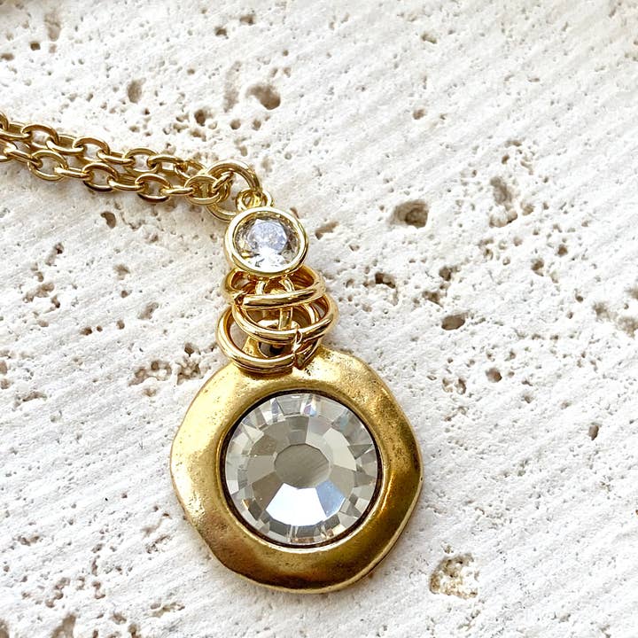 VB&CO Designs Handmade Jewelry - Wholesale Pendant/Charm Necklace - Swarovski Crystal necklace, bridal, boutique, salon,gold7