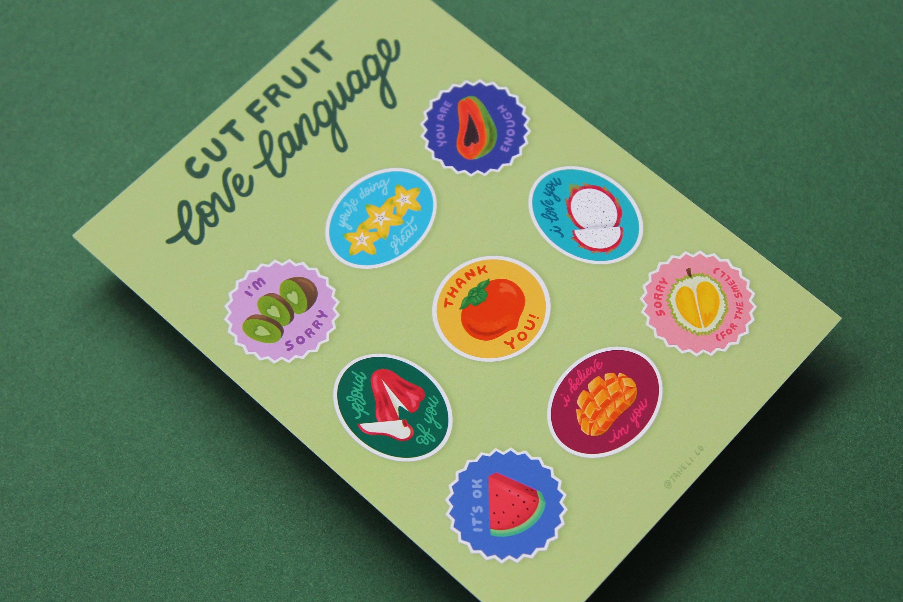 JaneLi.Co - Wholesale Art Print - Cut Fruit Love Language Art Print2