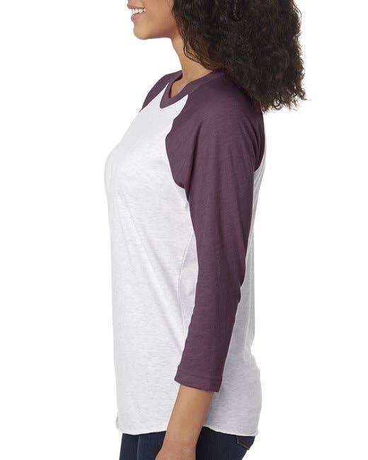 Total Apparel - Wholesale T-Shirt - Women's - Next Level 6051 - Unisex Triblend 3/4-Sleeve Raglan38