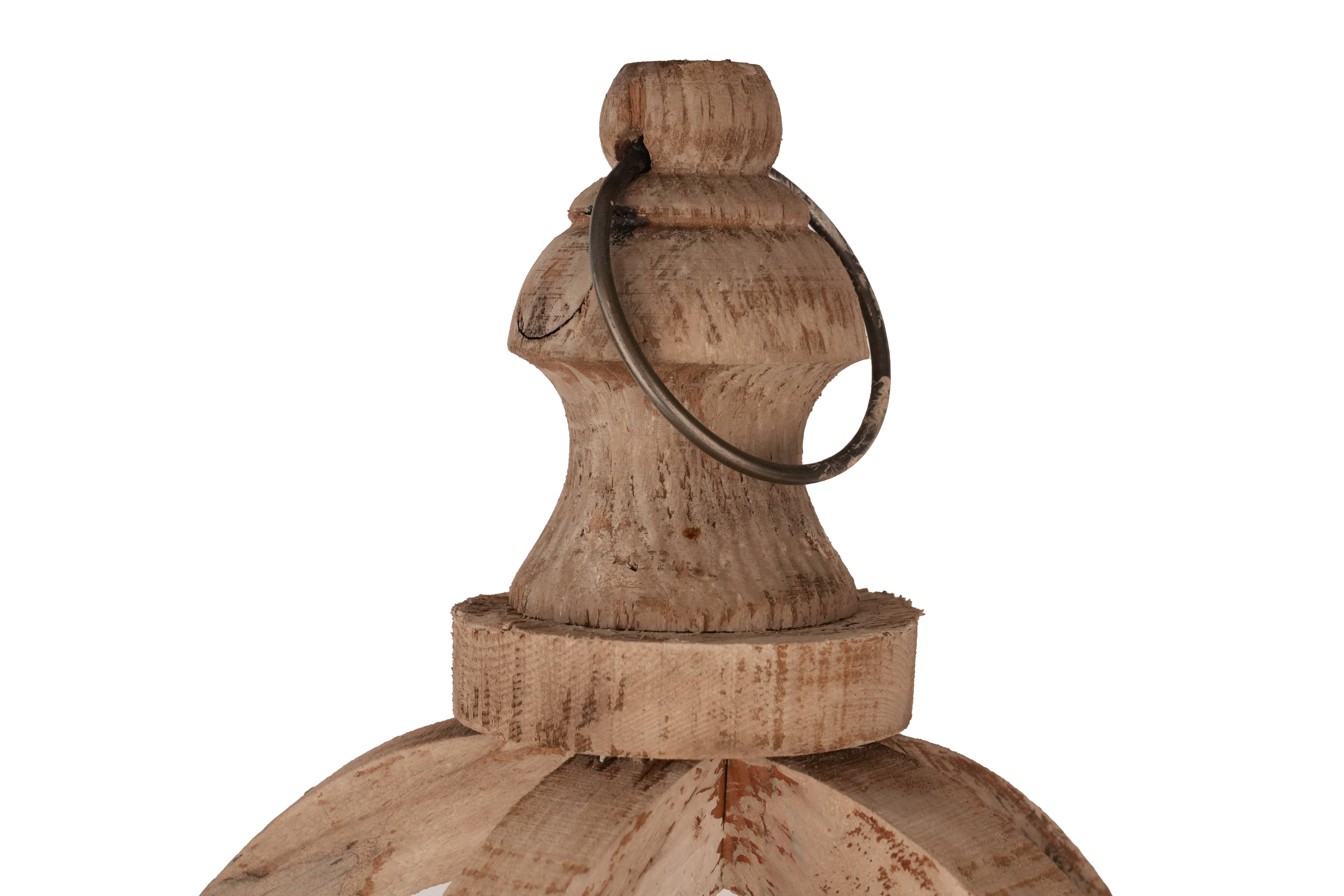 My Amigos Imports - Wholesale Lantern - Richmond Round Farmhouse Wood Lantern-12x28 inches-3 Colors9