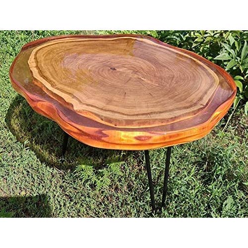 Tuzech Leather - Wholesale Coffee Table - Tuzech Epoxy Table Fully Customised Thick Resin River Table Indoor Outdoor Coffee Table Top (25X17 Inches)