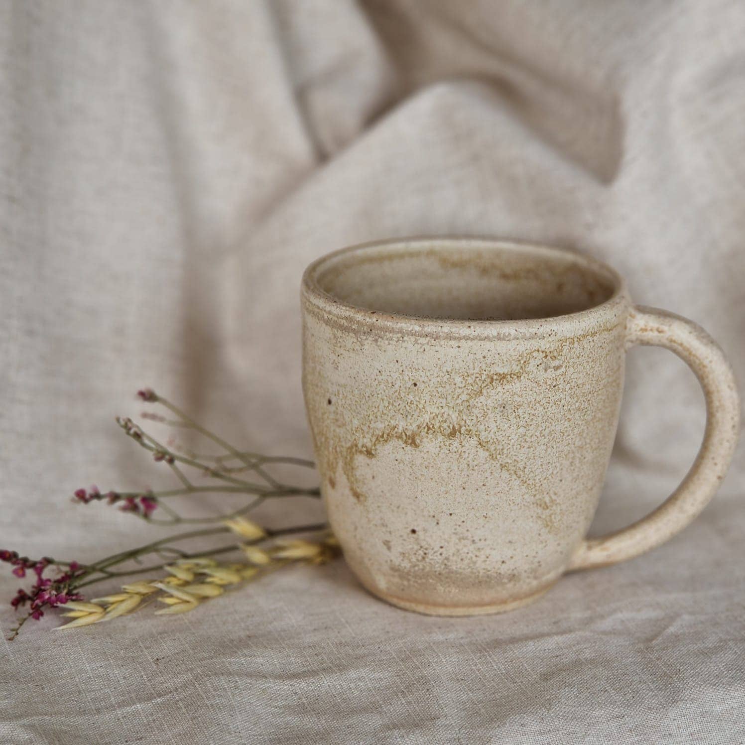Charlotte Manser Ceramics – wholesale Coffee mug – Cream Handmade Ceramic 500ml Mug1