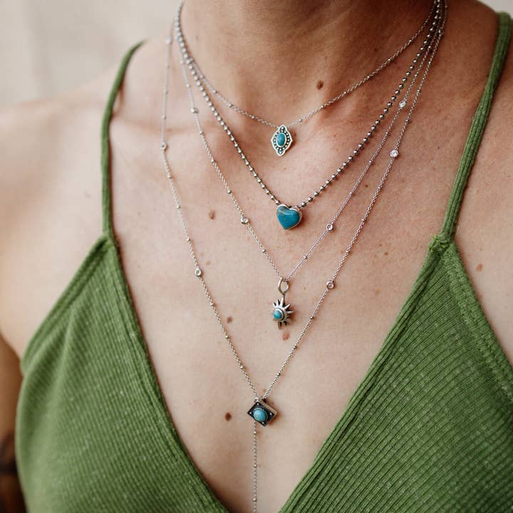 Sowell Jewelry - Wholesale Pendant/Charm Necklace - Turquoise Heart Necklace2