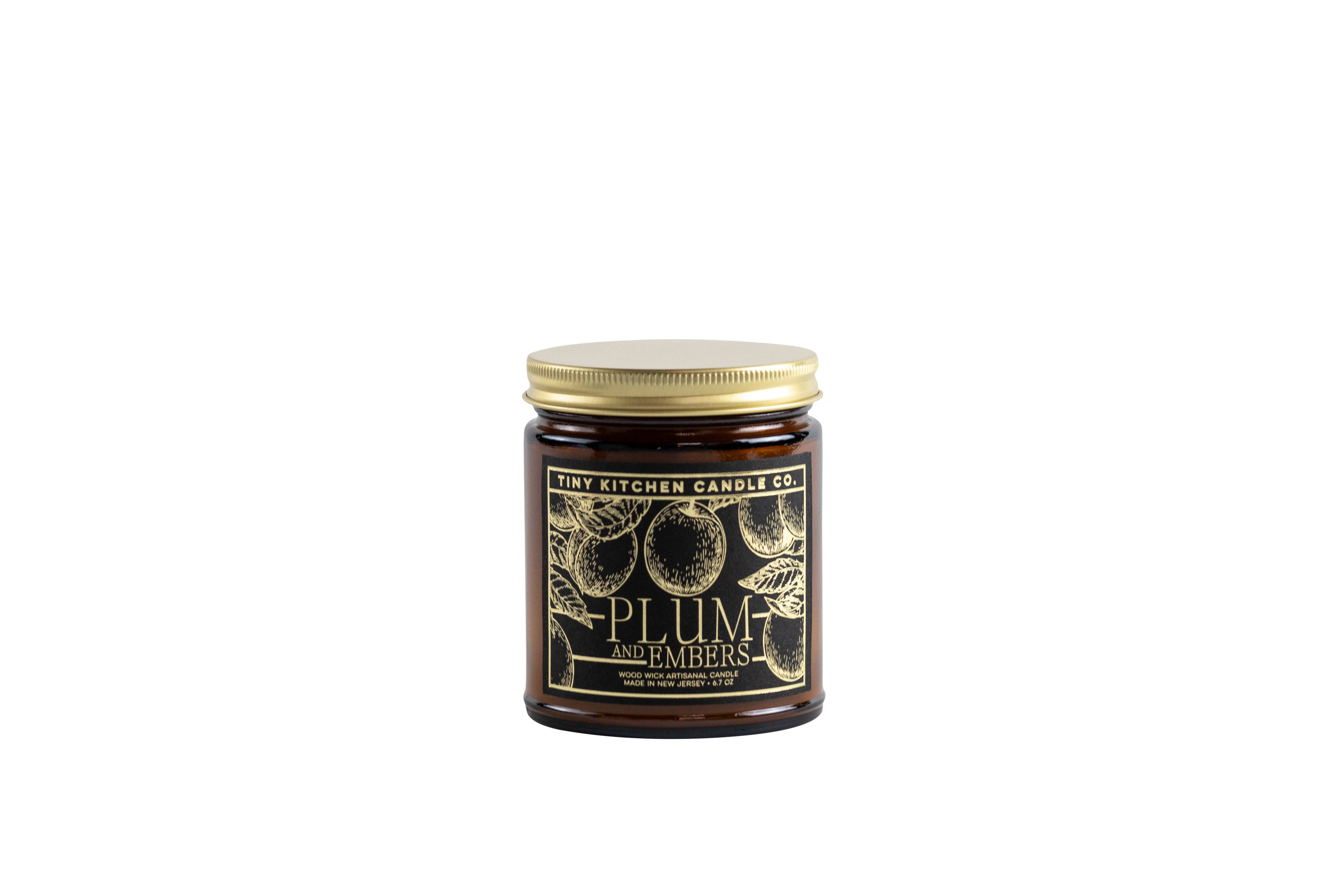 Tiny Kitchen Candle Co. – wholesale Burkljus – Plommon & glöd Wood Wick Candle-8 oz.3