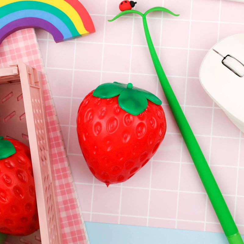 Kawaii Slime Company - Wholesale Squishy Toy - Kids & Baby - Strawberry Shaped Sensory Squishy Toy (12pc/case)6