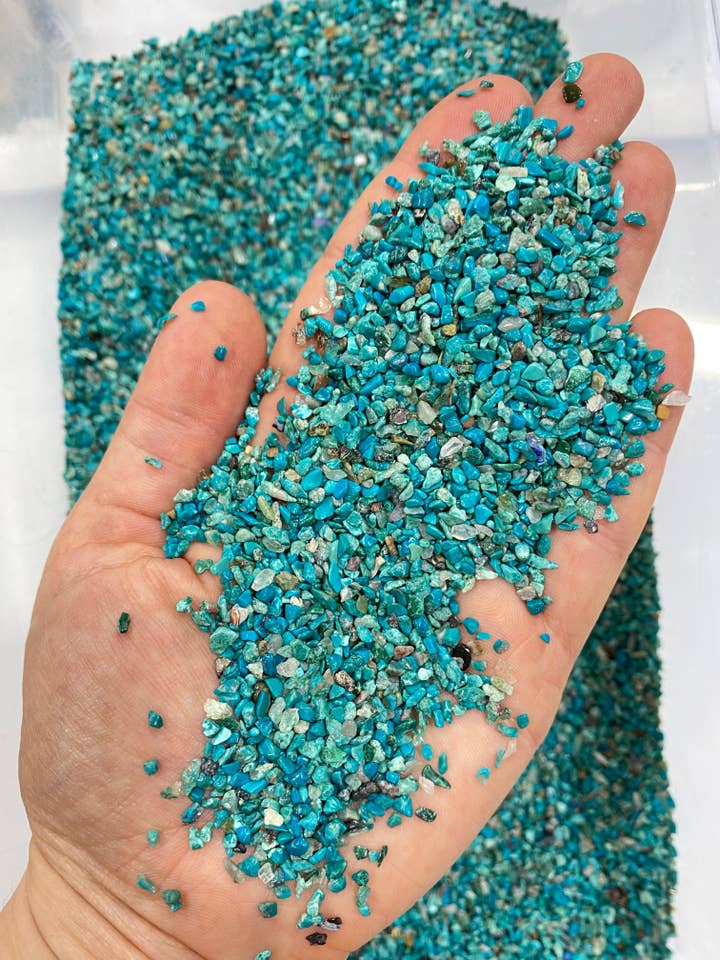 Chrysocolla Chips (1 lb. Bag) Size 2mm to 3mm (Mini) Natural for wholesale by New Moon Beginnings